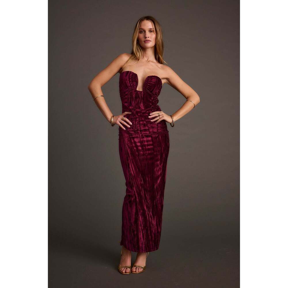 12th Tribe Jones Mulberry Maxi Dress Size MM